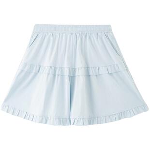 三福短裤女2026新款夏季高腰裤子宽松bf慵懒风休闲木耳边裙裤女装