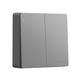 公牛明装开关二开单控双开单联双极两位二位两开2开双联双控面板