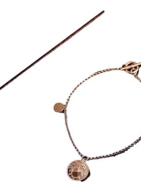 CNC精雕流苏硬币手链V金欧美女款