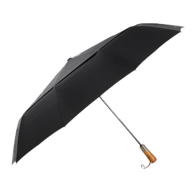 十骨加大号双层抗风雨伞森系复古简约帅气三折全自动商务折叠伞男