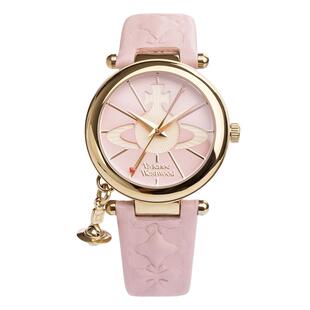 viviennewestwood西太后女士手表粉色皮带女款土星吊坠女表