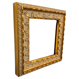 【小岛金沙】复古做旧精细印花手工金箔画框油画框可定制尺寸