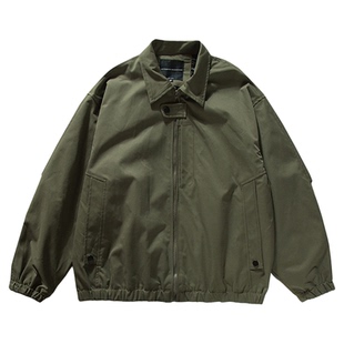 Propcell日系cityboy外套潮流男春秋中性廓形工装风翻领教练夹克