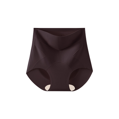 都市丽人高腰收腹塑胶无痕三角裤