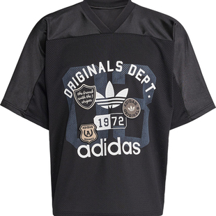 Adidas/阿迪达斯正品三叶草男士运动经典足球V领宽松短袖KD6252