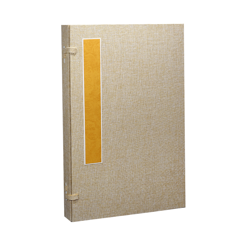 檀溪高档加厚卡纸檀皮生宣册页空白书法国画专用生宣纸写意花鸟册水双面可写国展用带麻函套收藏送礼