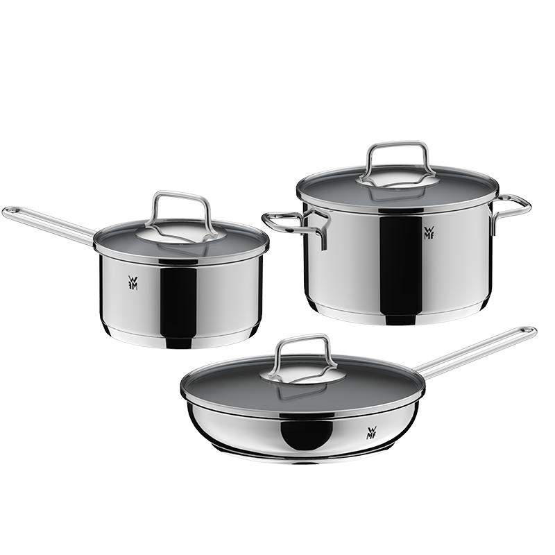 德国WMF福腾宝汤锅奶锅平底锅不锈钢锅具套装家用电磁炉燃气专用