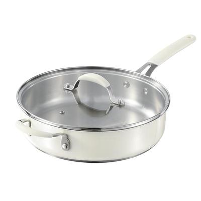 卡罗特内316L外陶瓷平底锅煎炒锅