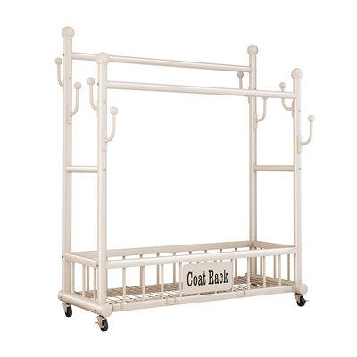 加粗衣架落地卧室家用挂衣服架子简易可移动阳台晾衣架轻奢衣帽架