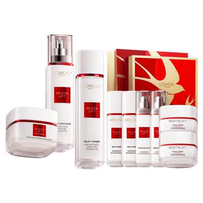 欧莱雅复颜水乳套装抗皱紧致抗老