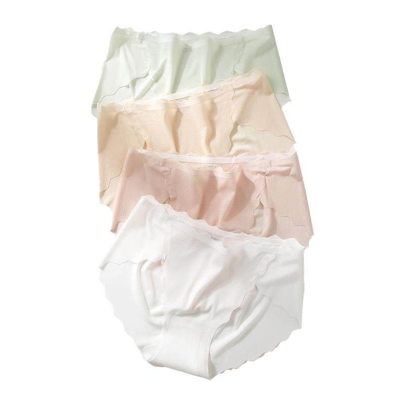 黛尔佳人无痕冰丝内裤女2026新款10A纯棉裆透气速干大码三角裤女