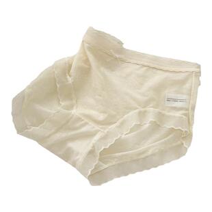 朦胧诱惑美！法式蕾丝性感中腰少女纯欲夏季轻薄透气桑蚕丝三角裤