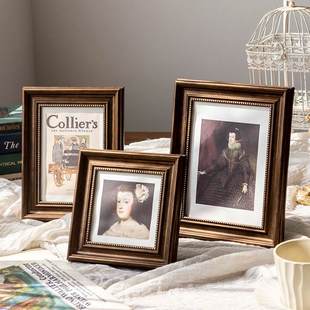 美式 复古相框摆台来图做成打印做儿童8a46洗照片批发寸七画框框架