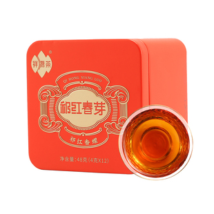 祥源茶早春祁门红茶茶叶祁红香螺祁红工夫祁红毛峰48g丨祁红春芽