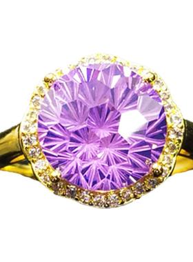 烟花切割轻奢女水晶富贵风戒指