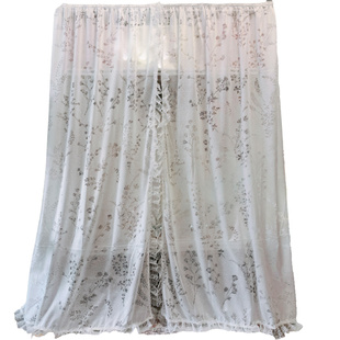 货架帘子遮挡杂物魔术贴书架垂帘隔断帘提花树蕾丝花边顶天立地帘