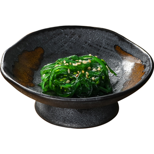 创意日式陶瓷高脚碟子小菜碟调味碟小吃碟茶点碟甜品碟点心盘果盘