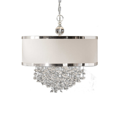 纽约下城公园进口uttermost三月飘雪奢华风银边水晶吊灯餐厅客厅