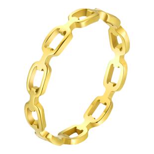 时尚个性戒指女ins潮冷淡风食指戒金色高级感小众个性无名指钛钢