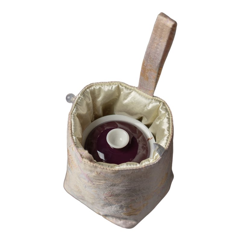 手绘荔枝便携旅行茶具套装