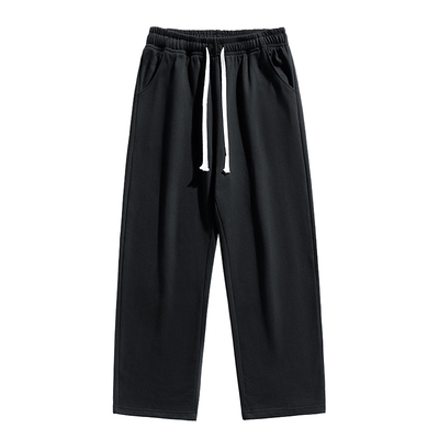 春秋季宽松灰色卫裤男女长裤子