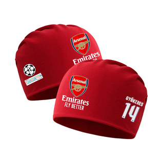 25-26赛季阿森纳队服枪手哲凯赖什足球迷包头帽子男女保暖套头帽