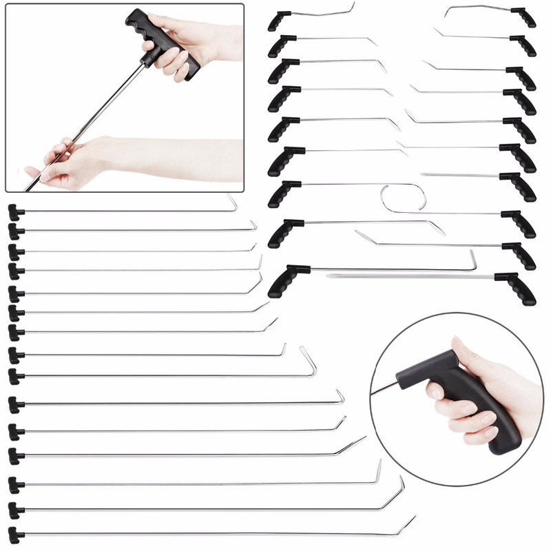 PDR汽车凹陷修复工具撬棍套装免钣金凹痕撬杆冰雹坑钩子冰雹修复