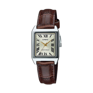 Casio卡西欧女小方表罗马数字石英指针女手表LTP-V007L-1B 7B 9B
