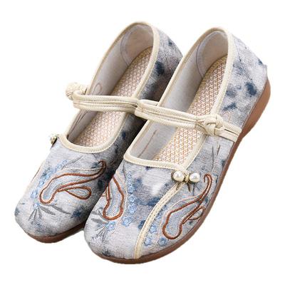 一脚蹬布鞋女款2025新款软底防滑不累脚妈妈款北京夏季透气女鞋