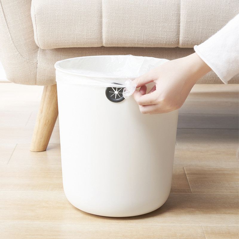 素简垃圾桶家用简约开口式卧室厨房办公室大容量垃圾桶塑料纸篓