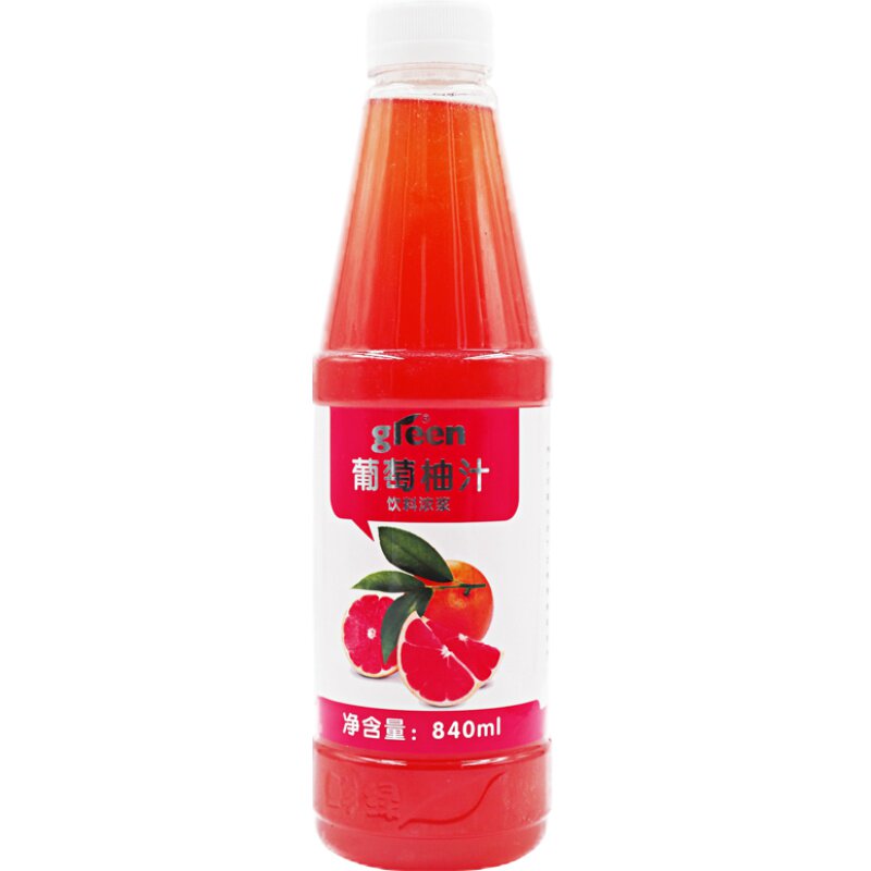 奶茶原料 鲜活葡萄柚汁840ML 鲜绿葡萄柚浓缩果汁 葡萄柚汁