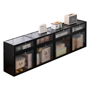 飘窗柜阳台储物柜子防晒靠墙一体榻榻米杂物收纳柜置物架空间利用