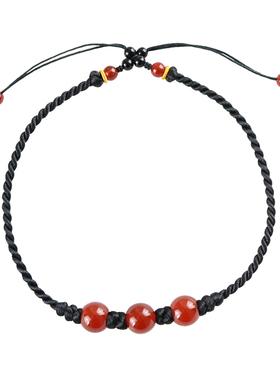 红玛瑙民族风短款百搭饰品锁骨链