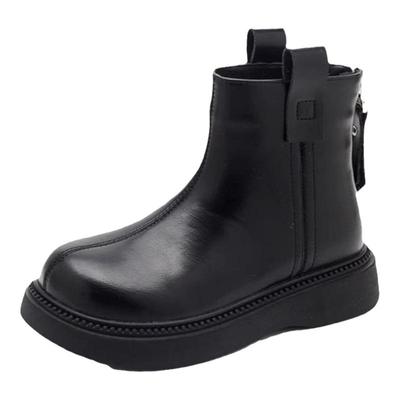 真皮女童马丁靴公主加绒保暖短靴