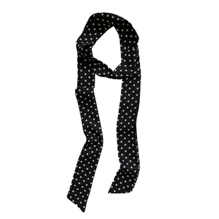 2026韩系波点丝巾系脖发带绑发女高级感领巾秋冬薄款护颈围巾长条