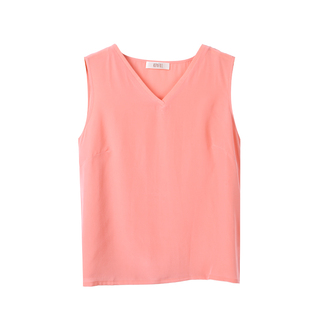 胖MM大码真丝背心吊带女V领宽松无袖100%桑蚕丝打底内搭上衣t恤衫