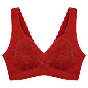 【中女时代】伊维斯红色空气内衣结婚套装本命年内衣结婚文胸