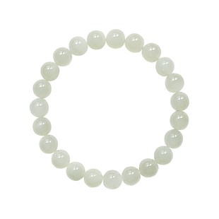 天然真品和田玉手串晴水白玉手链女款官方旗舰店情人节送女友礼物