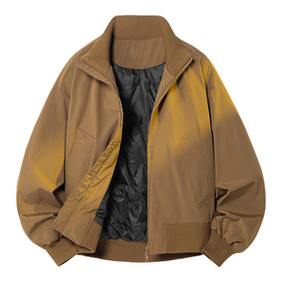 UNCLEBLUE90白鸭绒美式飞行员羽绒服男士cleanfit高级感痞帅短款