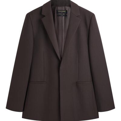 太平鸟男装修身西装羊毛商务斯文西服外套B1BAD3X01