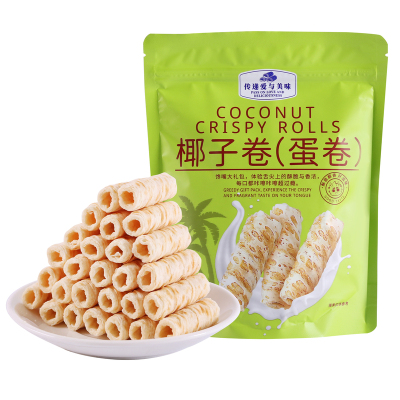 海麟娃椰子蛋卷酥脆椰子卷非油炸