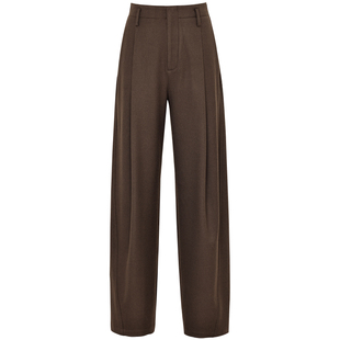 夏莫卡老钱风西装裤棕咖色裤子休闲裤美拉德香蕉裤窄版阔腿裤春秋