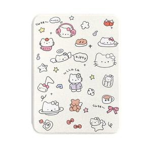 日系卡通耳机KT猫360度旋转适用ipad10保护壳mini7新款13寸带笔槽pro防摔air6/5女10.9苹果平板保护套11寸