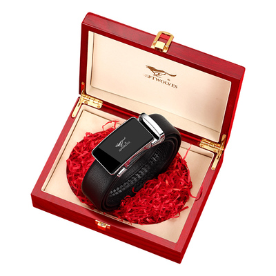 七匹狼高档正品真皮皮带礼盒