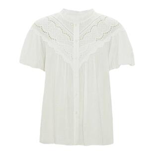 HeyDress法式花边领衬衫女夏季复古蕾丝宫廷风设计气质浪漫上衣