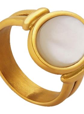 法式复古白海贝戒指43