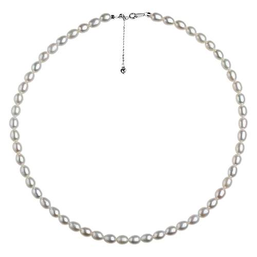 海梵纪 3mm米粒形珍珠项链诸暨极光淡水无核小米珠baby珠锁骨链