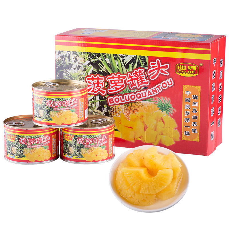 曲界菠萝罐头343g*9罐