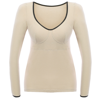 宝诗嫣氨基酸自发热V领保暖内衣