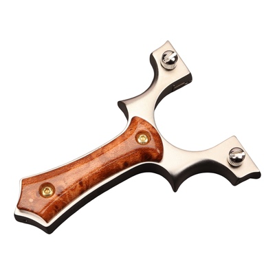 新款不锈钢户外扁皮筋9025黄色小牛弹弓快压夹片弹弓